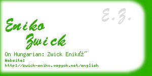 eniko zwick business card